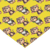Monkey Pattern Design Yellow  Kurzer Tischläufer (Ecke)