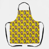 Monkey Pattern Design Yellow  Schürze (Vorderseite)