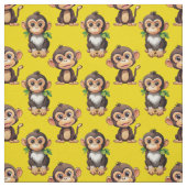 Monkey Pattern Design Yellow  Stoff (Muster)