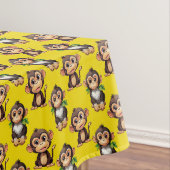 Monkey Pattern Design Yellow  Tischdecke (Beispiel)