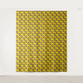 Monkey Pattern Design Yellow  Wandteppich (Vorderseite)