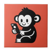 Monkey Phone Fliese (Vorderseite)