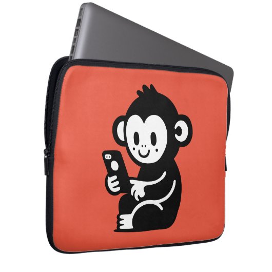 Monkey Phone Laptopschutzhülle (Vorne Rechts)