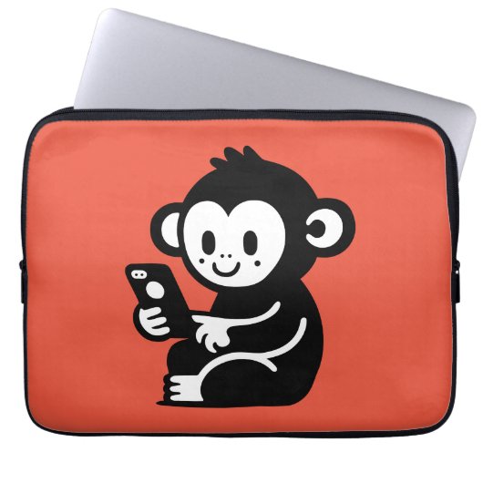 Monkey Phone Laptopschutzhülle (Vorderseite)