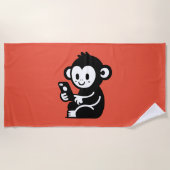 Monkey Phone Strandtuch (Vorderseite)