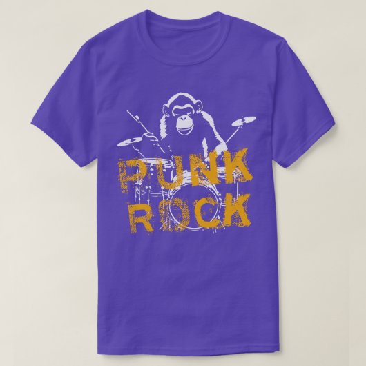Monkey play Punkrock T-Shirt (Design vorne)