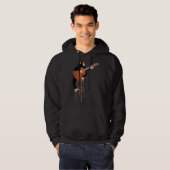 Monkey Playing Gitarre Funny Rock Lover Pun Unisex Hoodie (Vorne ganz)