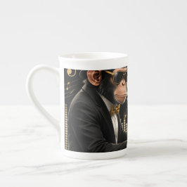 Monkey Playing Piano Music Poster – I Am Music Porzellantasse