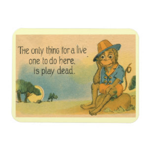 Monkey Plays Dead 1914 Comic Vintag Magnet