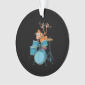Monkey Plays Drums T - Shirt Geschenke Ornament (Vorderseite)