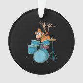 Monkey Plays Drums T - Shirt Geschenke Ornament (Vorderseite)