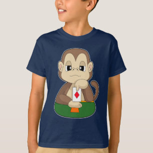 Monkey Poker Poker Cards Kartenspiel T-Shirt