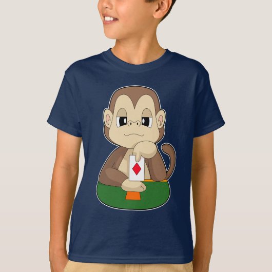 Monkey Poker Poker Cards Kartenspiel T-Shirt (Vorderseite)