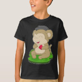 Monkey Poker Poker Karten T-Shirt (Vorderseite)