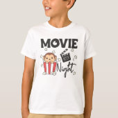 Monkey Popcorn Movie Night Sweet Monkey Movies T-Shirt (Vorderseite)