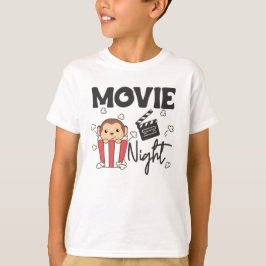 Monkey Popcorn Movie Night Sweet Monkey Movies T-Shirt