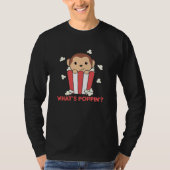 Monkey Popcorn Whats Poppin Funny Pun T-Shirt (Vorderseite)