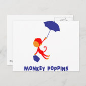 Monkey Poppins Postkarte (Vorne/Hinten)