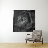 MONKEY PORTRAIT AUF BW WANDTEPPICH (Beispiel (Horizontal))