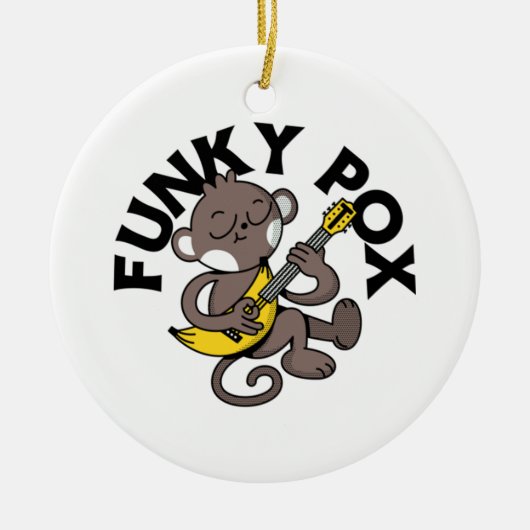 Monkey Pox Funky Pox Keramik Ornament (Vorne)