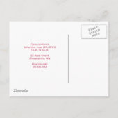 Monkey Princess 1. Geburtstag Einladungspostkarte (Rückseite)