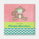 Monkey Pun Aufwertung Niedlich Kawaii Spaß Magnet (Vorne)
