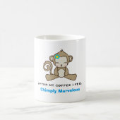 Monkey Pun Niedlich Kawaii Funny Kaffeetasse (Mittel)