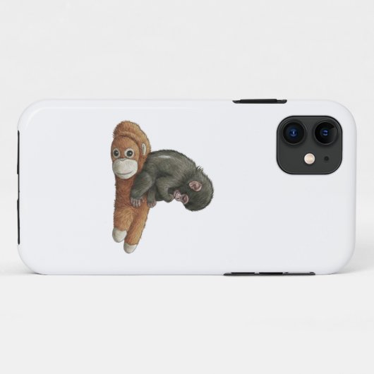 Monkey Punch, Baby Monkey Orangutan Hug Case-Mate iPhone Hülle (Rückseite (Horizontal))