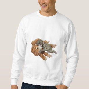 Monkey Punch Grafik, Baby-Affe Orang-Utan Umarmen Sweatshirt