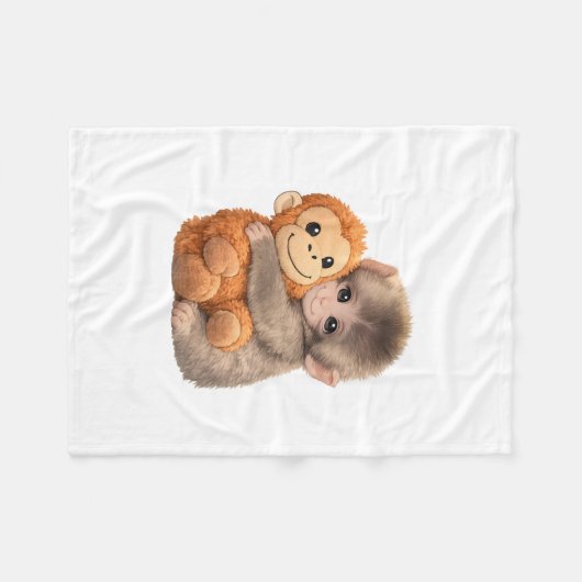 Monkey Punch & sein bester Freund Fleecedecke (Vorderseite (Horizontal))