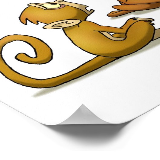 Monkey Puppet Show Poster (Ecke)