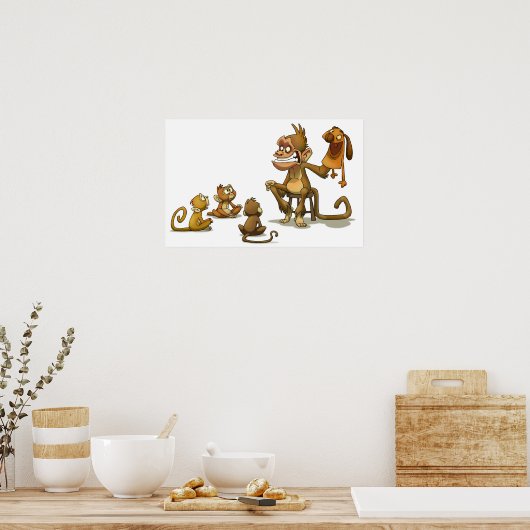 Monkey Puppet Show Poster (Küche)
