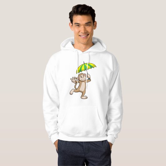 Monkey Rain Umbrella Hoodie (Vorne ganz)