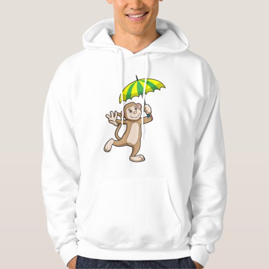 Monkey Rain Umbrella Hoodie (Vorderseite)
