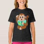 Monkey Reading Book T-Shirt (Vorderseite)