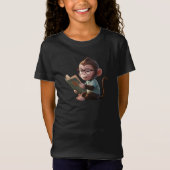 Monkey Reading Graphic Tee T-Shirt (Vorderseite)