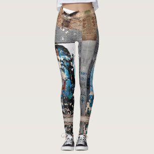 Monkey Retro Graffiti Art Custom Leggings