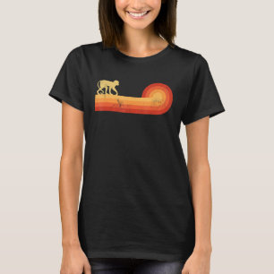 Monkey Retro Vintag 60er 70er Sunset Mammal Ape Zo T-Shirt