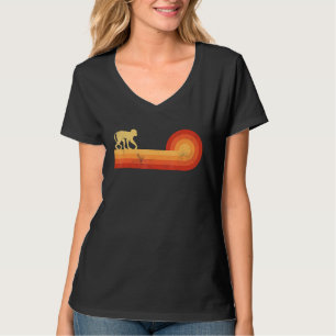 Monkey Retro Vintag 60er 70er Sunset Mammal Ape Zo T-Shirt