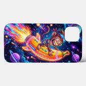 Monkey Riding a Banana Rocket Phone Case (Rückseite (Horizontal))