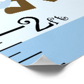 Monkey Rocker Growth Chart Behalte bei 8x44! Poster (Ecke)