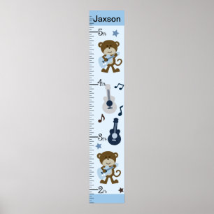 Monkey Rocker Growth Chart Behalte bei 8x44! Poster