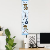 Monkey Rocker Growth Chart Behalte bei 8x44! Poster (Heimbüro)
