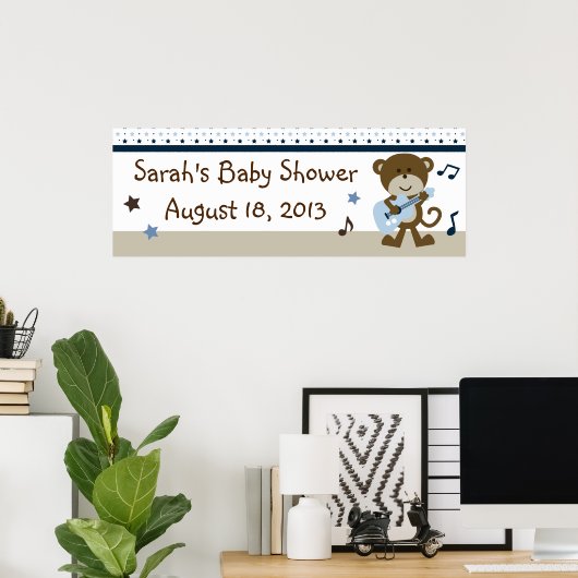 Monkey Rocker/Rock und Roll Poster/Banner Poster (Heimbüro)