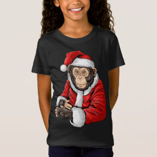 Monkey Santa Costume Weihnachten Pajama Cool Zoo A T-Shirt
