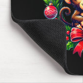Monkey Santa Hat Christmas Xmas Mousepad (Ecke)