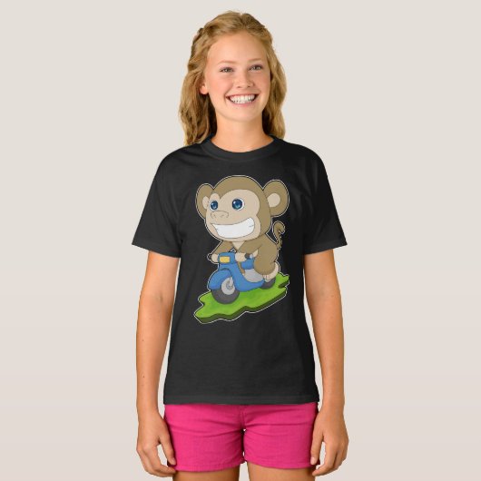 Monkey Scooter T-Shirt (Vorne ganz)
