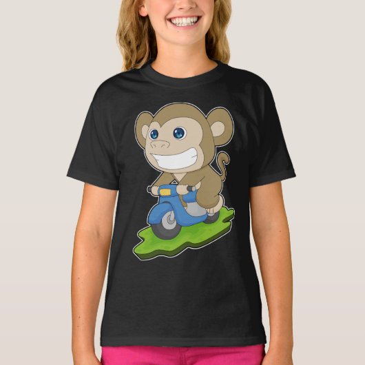 Monkey Scooter T-Shirt (Vorderseite)