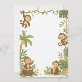 Monkey See Monkey Two Dschungel 2. Geburtstag Einladung (Rückseite)