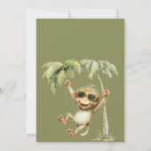 Monkey See Second Birthday Einladung (Rückseite)